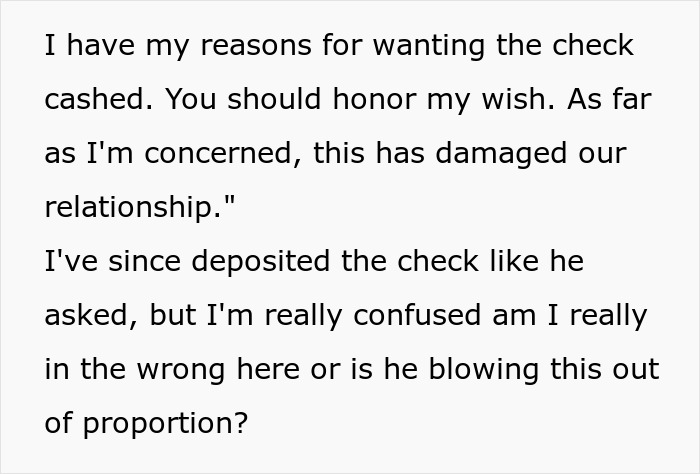 &ldquo;His Anger Was Out Of Line&rdquo;: Dad Wants Daughter To Deposit Christmas Check, Loses It As She Doesn&rsquo;t