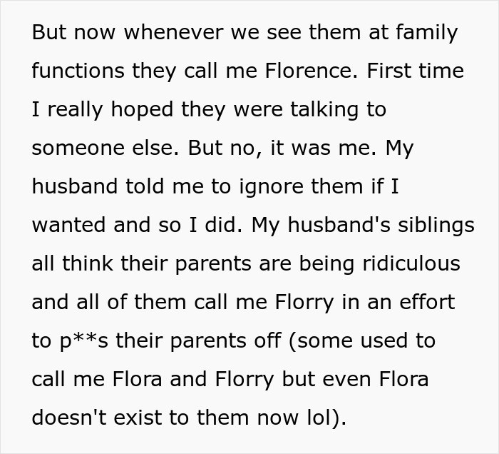 Woman Is Fed Up With Her Husband&rsquo;s Parents Calling Her A Made-Up Name, Starts To Ignore Them