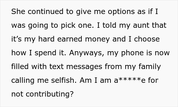 &ldquo;It&rsquo;s My Hard-Earned Money&rdquo;: Family Expects Woman To Pay For Cousin&rsquo;s Wedding, She Refuses