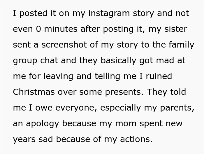 Woman Doesn't Get A Single Real Present From Family, Goes No-Contact, Asks If She Overreacted