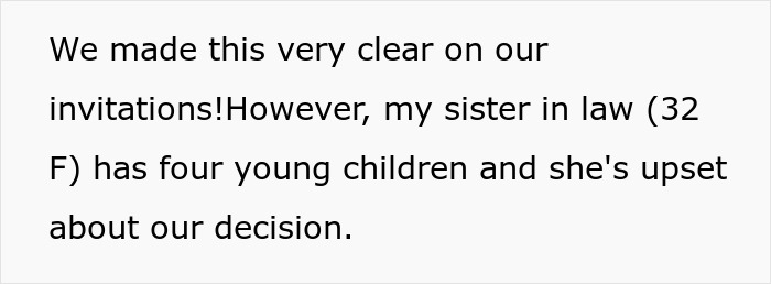 Bride Refuses To Make An Exception For SIL&rsquo;s 4 Kids At Her Child-Free Wedding, Drama Ensues