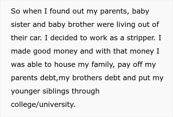 Brother And His Wife Bring Up Woman&rsquo;s Former Stripper Life, She Evicts Them