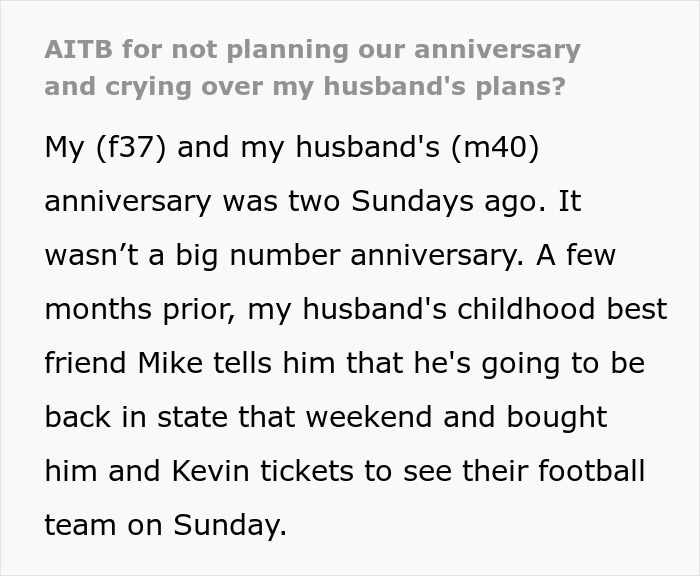 Husband Doesn't Get Why Wife Is So Sad He Put "The Game" Before Her Twice Husband Doesn't Get Why Wife Is So Sad He Put "The Game" Before Her Twice