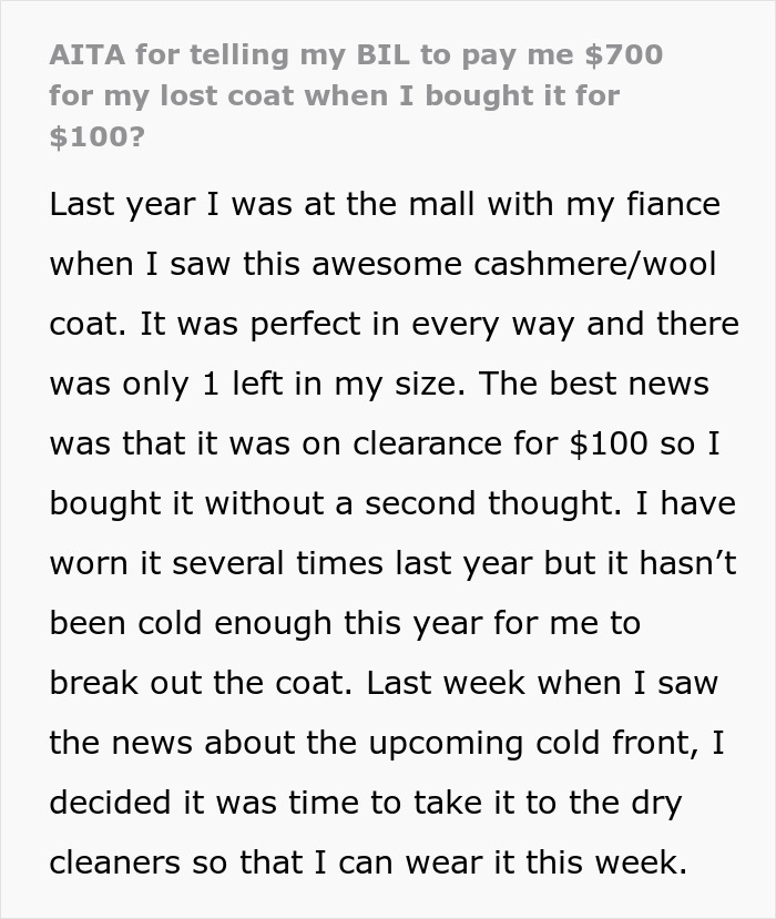 Man Refuses To Back Down After Fianc&eacute;e&rsquo;s Family Turn On Him Over $700 Coat