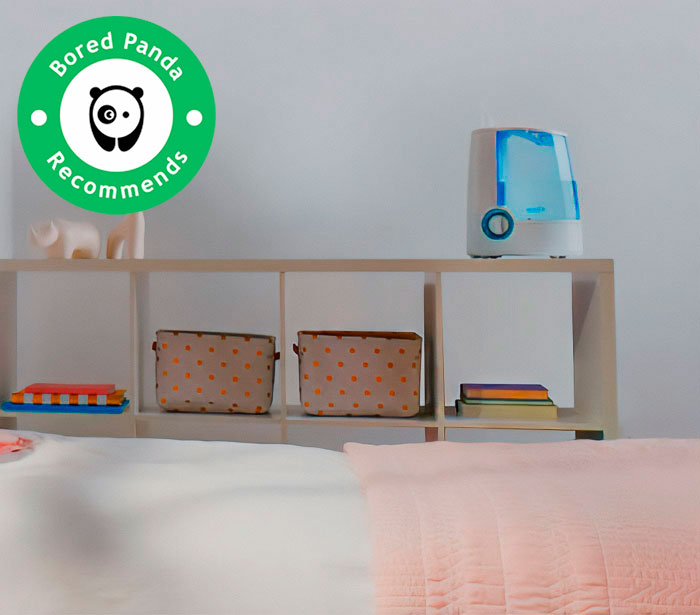 humidifier on the shelf in the kids room