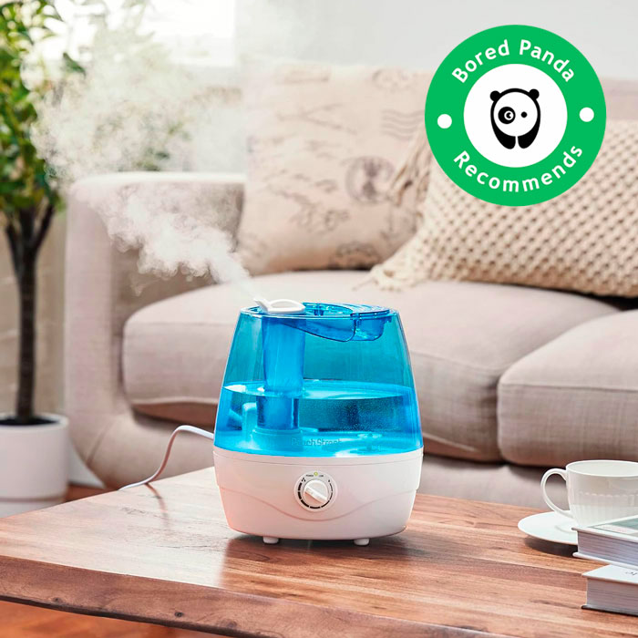 Humidifier on the table near the sofa