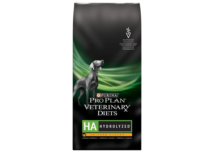 Bag of Purina Pro Plan hydrolyzed dog food for optimal health.