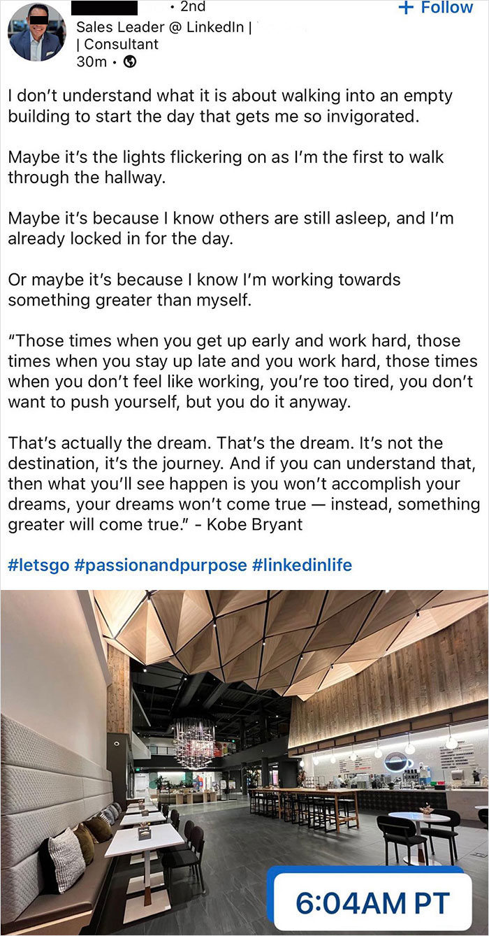 In Honor Of #nba Basketball Being Back, Here's A Linkedin Employee Comparing Himself To Kobe Bryant