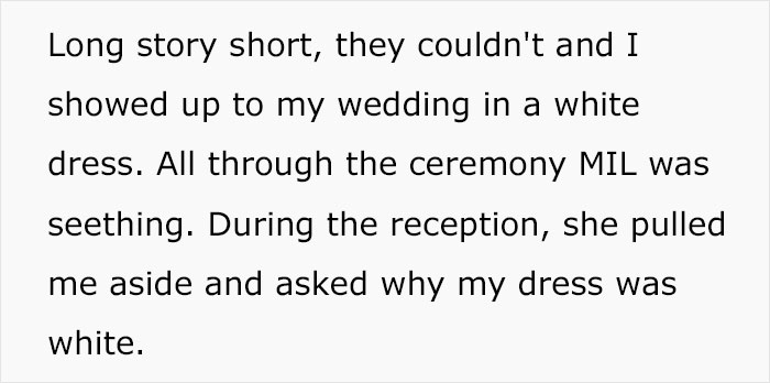 Bride Conflicted After Family Glare Daggers At Her: “AITA For Wearing White To My Wedding? Bride Conflicted After Family Glare Daggers At Her: “AITA For Wearing White To My Wedding?