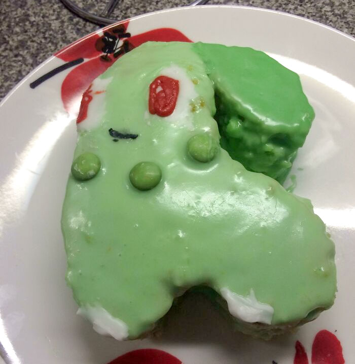 My Grandma And I Made This Chikorita Cake For My 14th Birthday