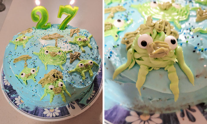 My Roommate And Boyfriend Made Me A Cake For My Birthday, But They're All Funky Looking