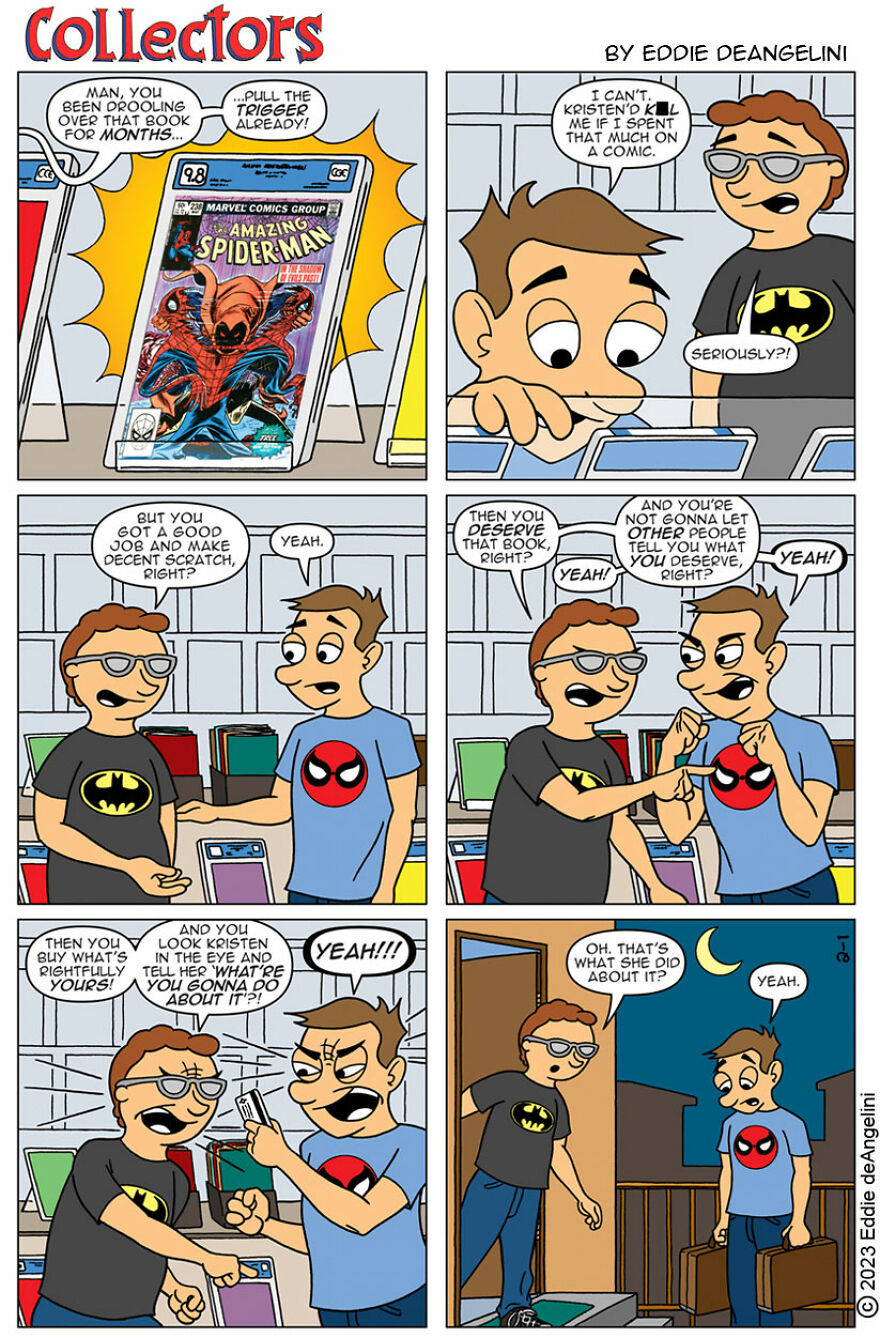 My Comic Strip Collectors Pokes Fun At Comic Book Collectors, Marriage And Nerd Pop Culture