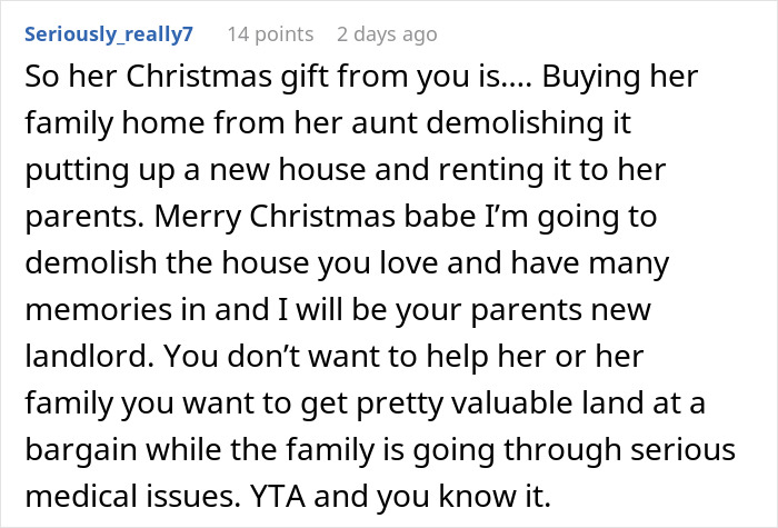 Woman Refuses To Sleep In Same Bed As BF After He Reveals Her Xmas Gift