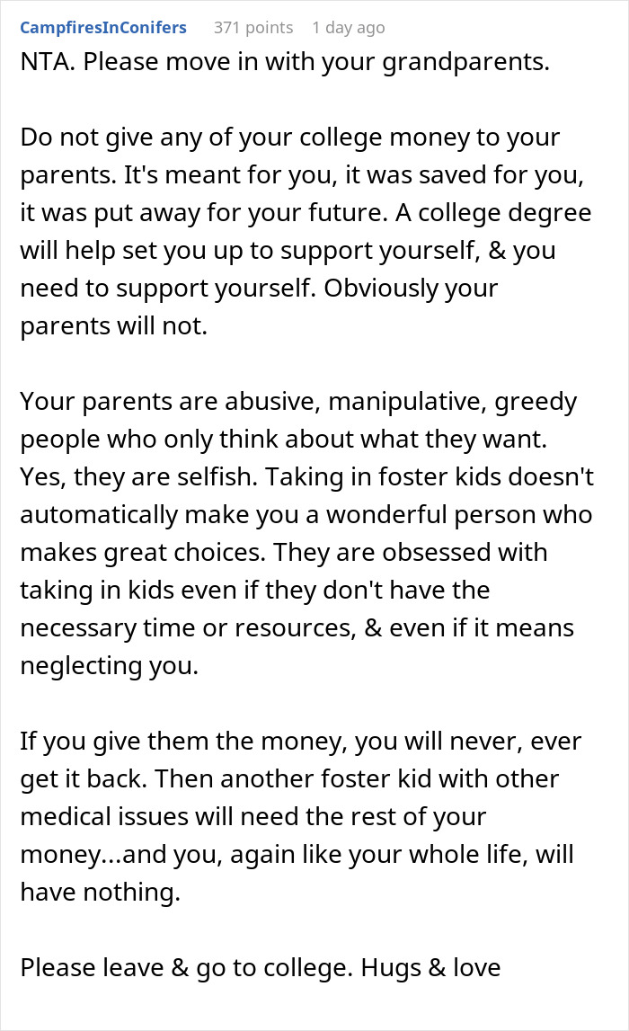 Boy Keeps Being Forgotten By Parents, Until They Demand He Give Them $350K College Fund Boy Keeps Being Forgotten By Parents, Until They Demand He Give Them $350K College Fund