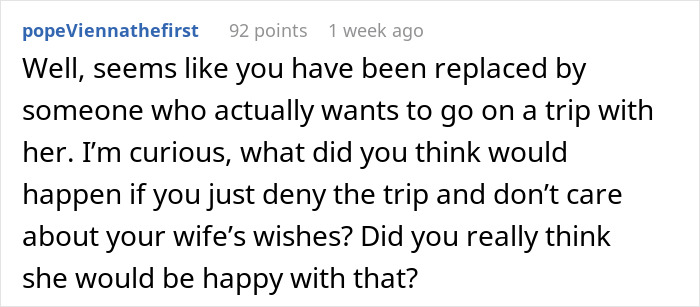 Husband Refuses To Go On A 10-Year-Anniversary Trip With Wife, She Goes With Another Man