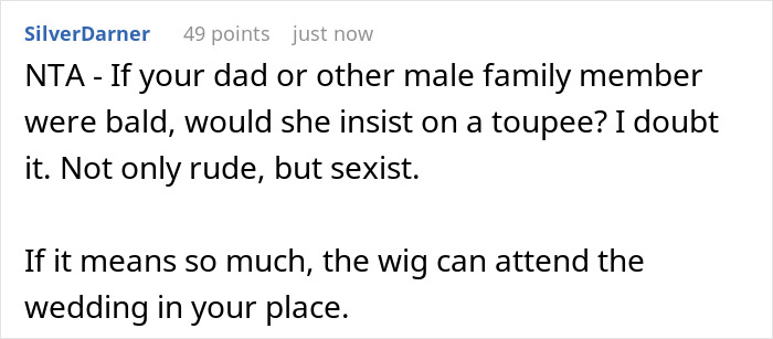 Teen Is Shocked At Sister&rsquo;s Audacity For Asking Her To Wear A Wig At Her Wedding