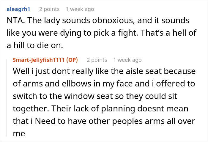 Plane Passenger Finds Her Seat Occupied By Mom With A Kid After Coming Back From The Bathroom