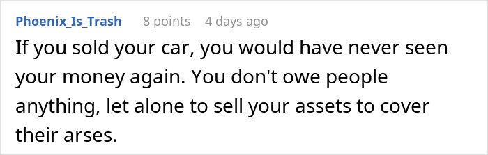 Guy Refuses To Sell His Car To Help Out 'Broke' Friends Who Just Had A Luxurious Wedding Guy Refuses To Sell His Car To Help Out 'Broke' Friends Who Just Had A Luxurious Wedding