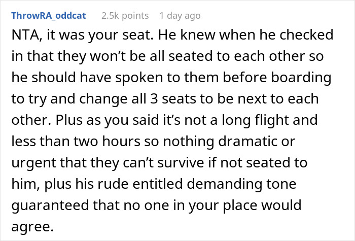Woman Refuses To Switch Seats With A Man So He Can Sit With Family, Flight Attendant Intervenes