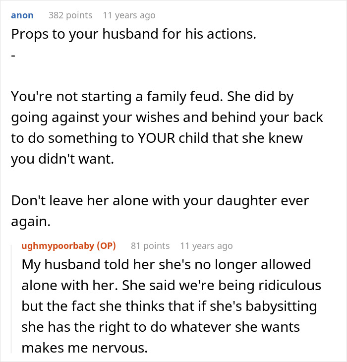 Woman Refuses To Let MIL Babysit Anymore After She Pierced Newborn’s Ears Without Approval Woman Refuses To Let MIL Babysit Anymore After She Pierced Newborn’s Ears Without Approval