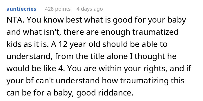 Man Refuses To Stop 12 Y.O. From Scaring Their New Baby, Mom Serves Them An Eviction Notice Man Refuses To Stop 12 Y.O. From Scaring Their New Baby, Mom Serves Them An Eviction Notice