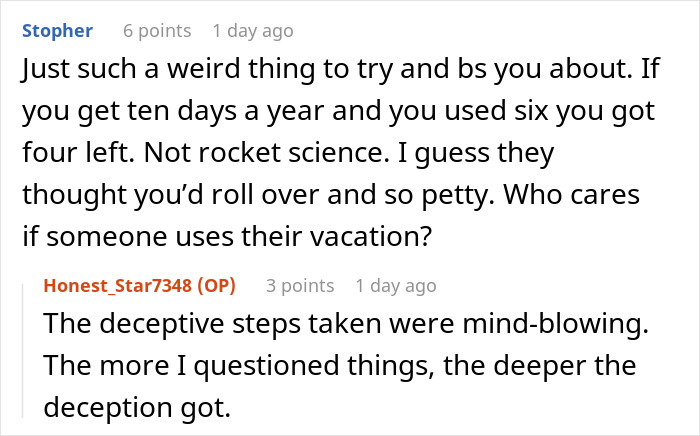 &ldquo;Four Paid Unused Vacation Days Will Cost You Thousands&rdquo;: Worker Complies With A Made-Up Rule