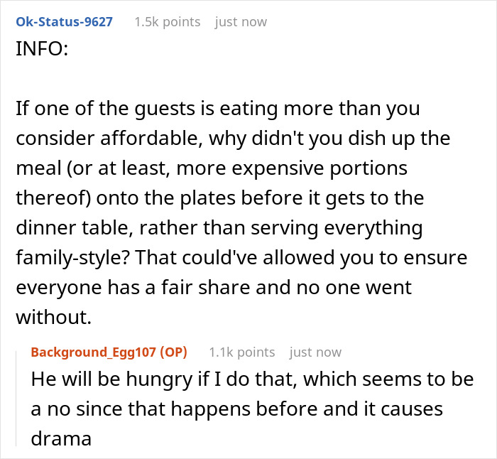 &ldquo;Am I The [Jerk] For Not Inviting My Friend&rsquo;s Husband To Dinner Because He Eats Too Much&rdquo;