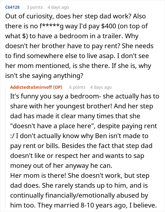 Woman Turns To BFF For Help After Entitled Stepdad Forces Her To Pay $750 As Punishment