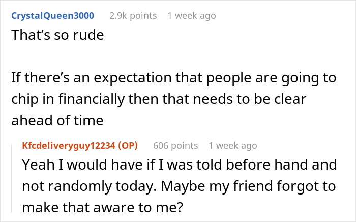 Person Has To Pay $17 For A Dinner Party They Assumed Was Free, Gets Mad And Vents Online Person Has To Pay $17 For A Dinner Party They Assumed Was Free, Gets Mad And Vents Online