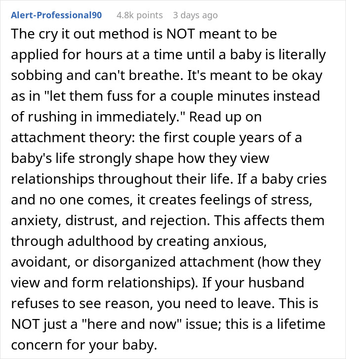 Wife Wonders If She Should Call The Police After Seeing How Her Husband Sleep Trains Their Baby Wife Wonders If She Should Call The Police After Seeing How Her Husband Sleep Trains Their Baby