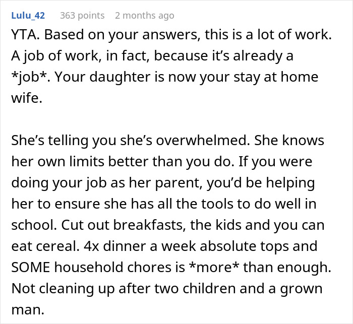 "Am I The Jerk For Expecting My Daughter To Stick To Our Chores-For-Rent Deal?"