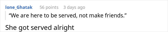 Rude 'Karen' Gets Humbled In Front Of Her Friends By A Witty Server