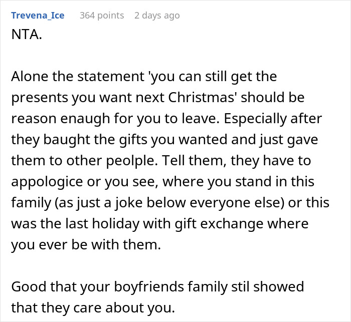Woman Doesn't Get A Single Real Present From Family, Goes No-Contact, Asks If She Overreacted