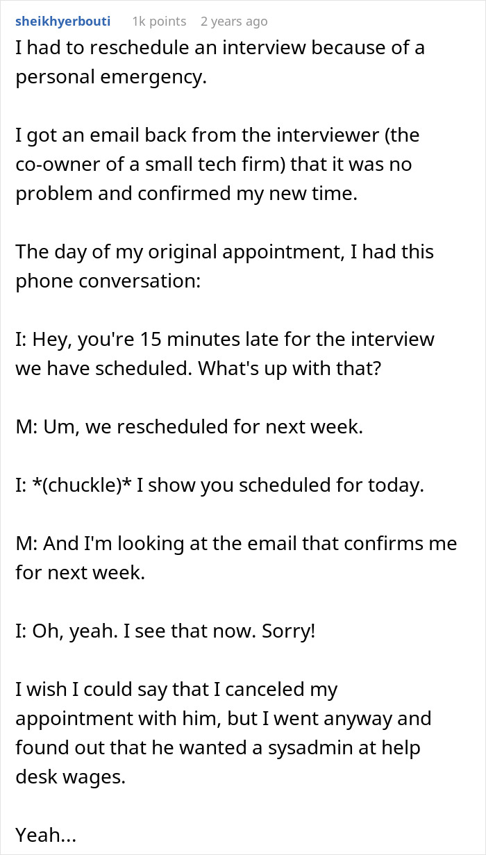 Interviewer Gets In Trouble With Corporate After Trying To Blame Her Lateness On Job Interviewee