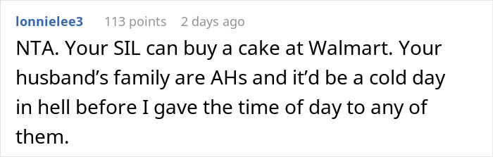 In-Laws Betray Woman&rsquo;s Trust By Sharing Her Secret, She Refuses To Bake A Cake For Niece In Return