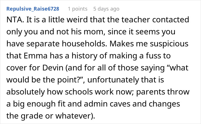 Dad Thinks Son Deserved The Punishment After He Was Caught Cheating, Mom Is Mad