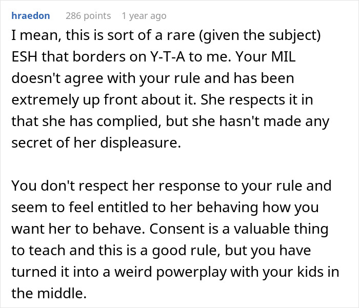 Mother-In-Law Calls Woman&rsquo;s Consent Rules For Her Kids &ldquo;Dumb&rdquo;, Gets Called Out