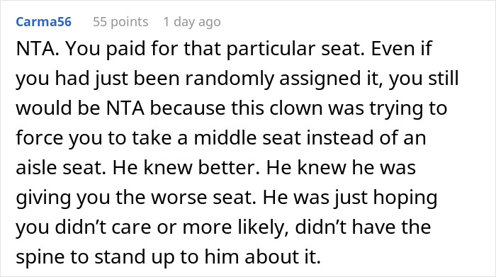 Woman Refuses To Switch Seats With A Man So He Can Sit With Family, Flight Attendant Intervenes