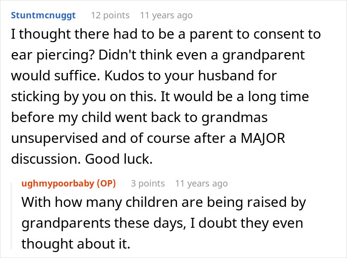 Woman Refuses To Let MIL Babysit Anymore After She Pierced Newborn’s Ears Without Approval Woman Refuses To Let MIL Babysit Anymore After She Pierced Newborn’s Ears Without Approval