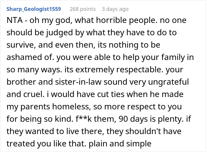 Brother And His Wife Bring Up Woman&rsquo;s Former Stripper Life, She Evicts Them