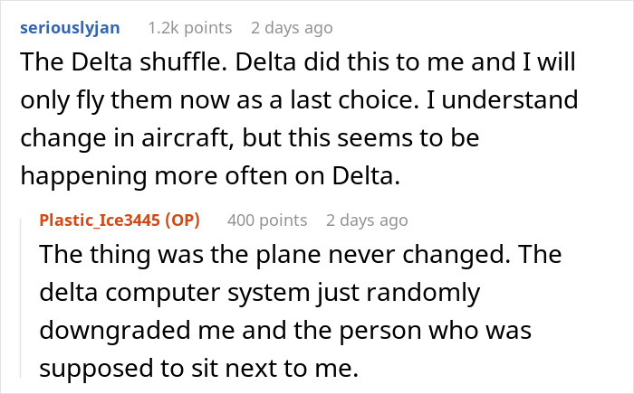 Traveler Books The Comfort Seat She Wants, Gets Surprised By A Last-Minute Bump Down To Economy