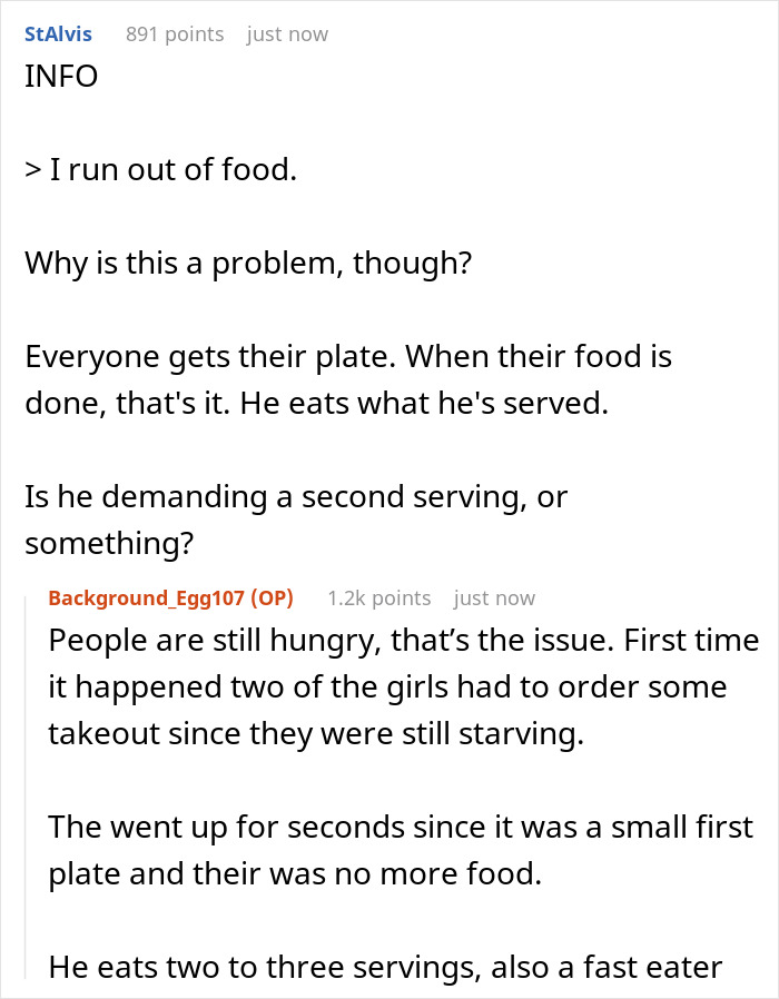 &ldquo;Am I The [Jerk] For Not Inviting My Friend&rsquo;s Husband To Dinner Because He Eats Too Much&rdquo;