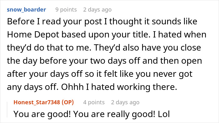 "Close At 11 PM, Open At 5 AM": Management Refuses To Let Employee Switch Schedules, Regrets It