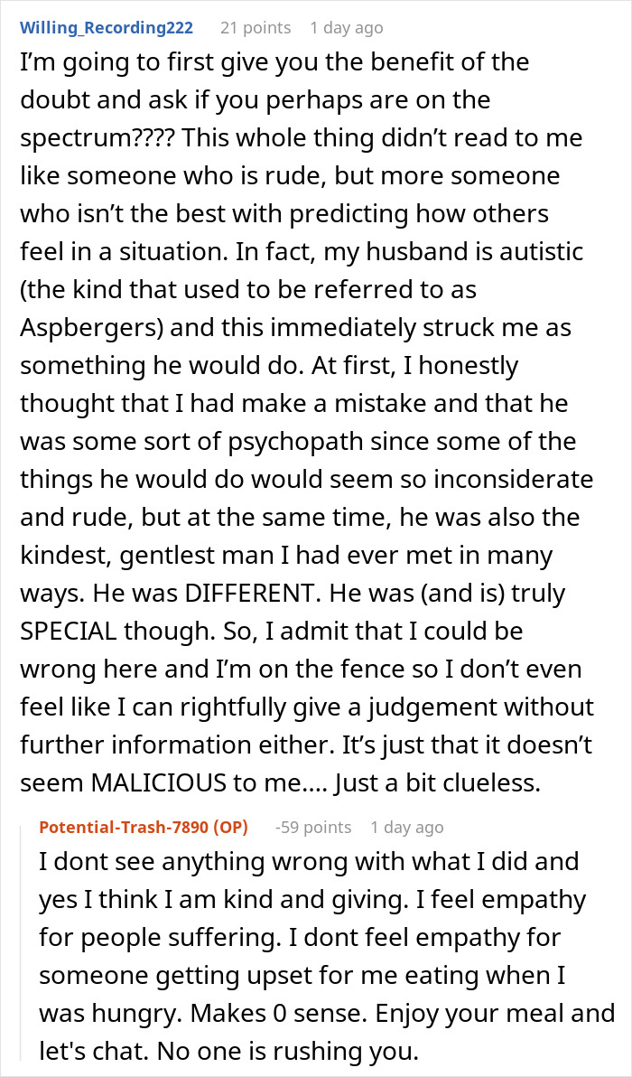 Guy Doesn't Understand Why Date Got Upset He Ate Without Her, The Internet Doesn&rsquo;t Hold Back