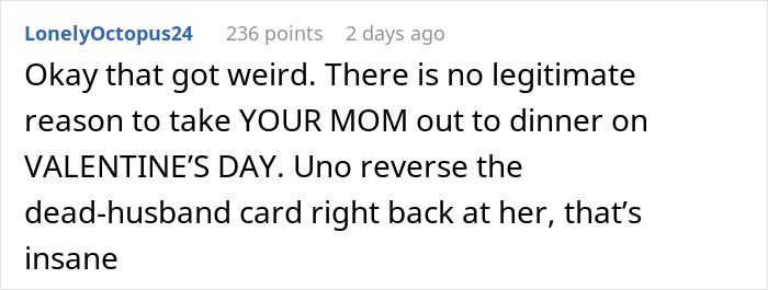 Guy Asks If He&rsquo;d Be A Jerk To Spend Valentine&rsquo;s With Mom Instead Of GF, Gets A Reality Check