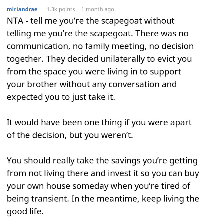 Woman Moves Out Of Parents' Home After They Asked Her To Give Her Space To Brother, They Freak Out Woman Moves Out Of Parents' Home After They Asked Her To Give Her Space To Brother, They Freak Out
