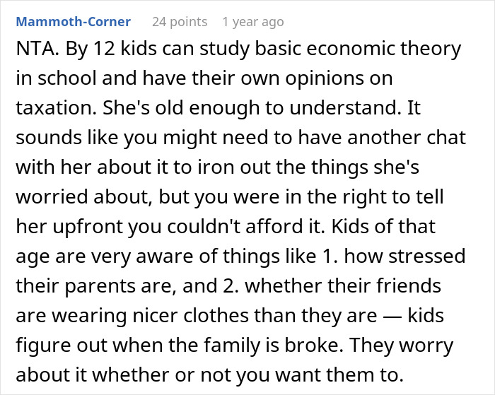 Teacher Tells Parents Their Financial Talk With Daughter Is Very Inappropriate