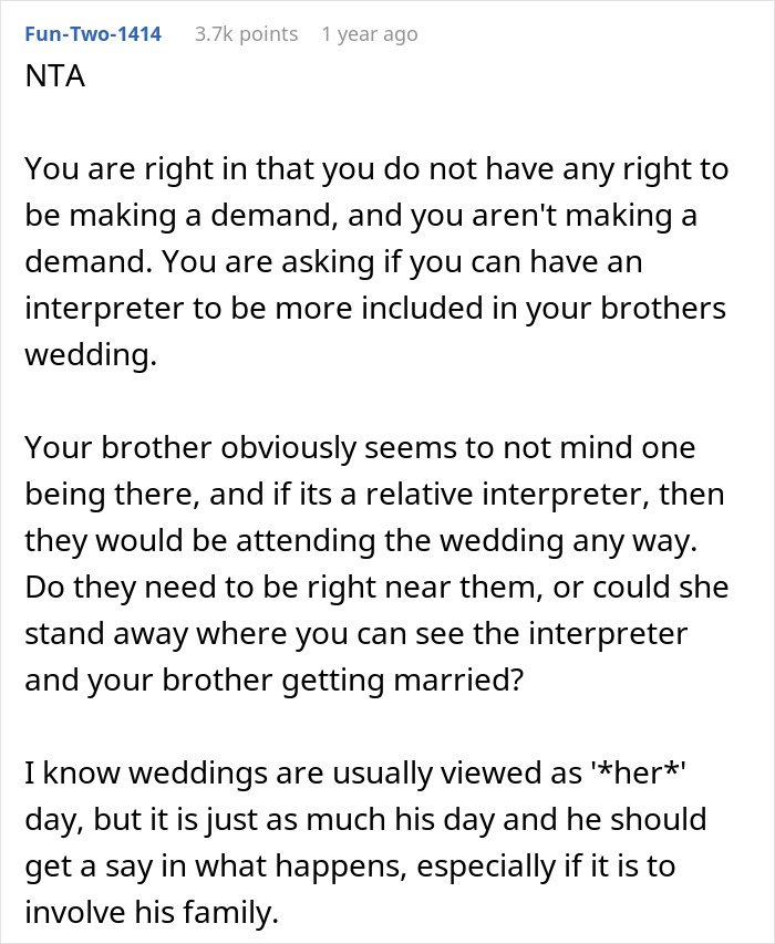 Bride Refuses To Have Sign Language Interpreter At The Altar When Asked By Groom’s Family Bride Refuses To Have Sign Language Interpreter At The Altar When Asked By Groom’s Family