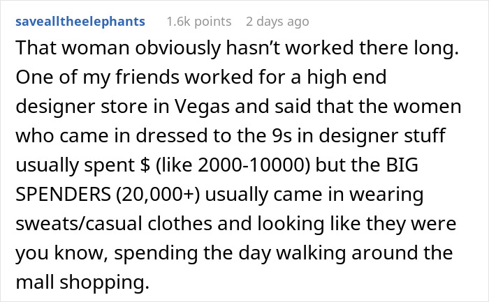Woman In Casual Clothes Refused Service At Designer Shop, Makes Clerk Regret It Woman In Casual Clothes Refused Service At Designer Shop, Makes Clerk Regret It