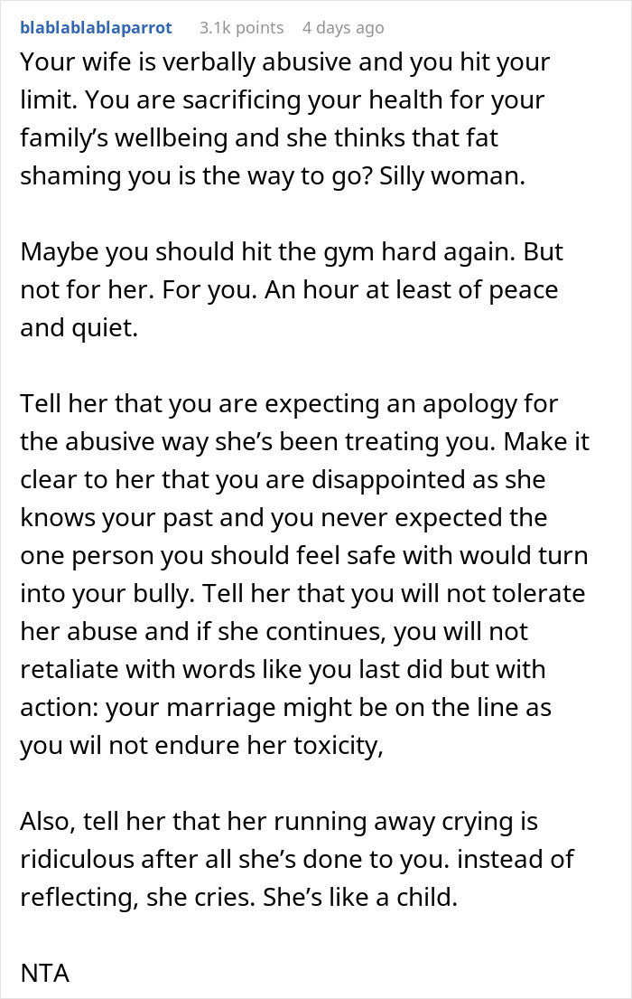 Husband Tells Wife To Stop Body-Shaming Him Or He Will Do The Same To Her, She's Left In Tears